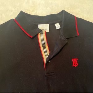 Mens Burberry collared polo